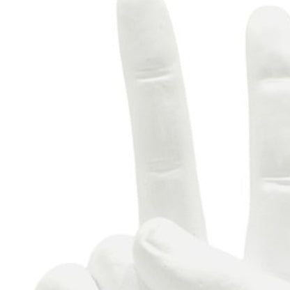 6" White Resin Hand Tabletop Sculpture HomeRoots