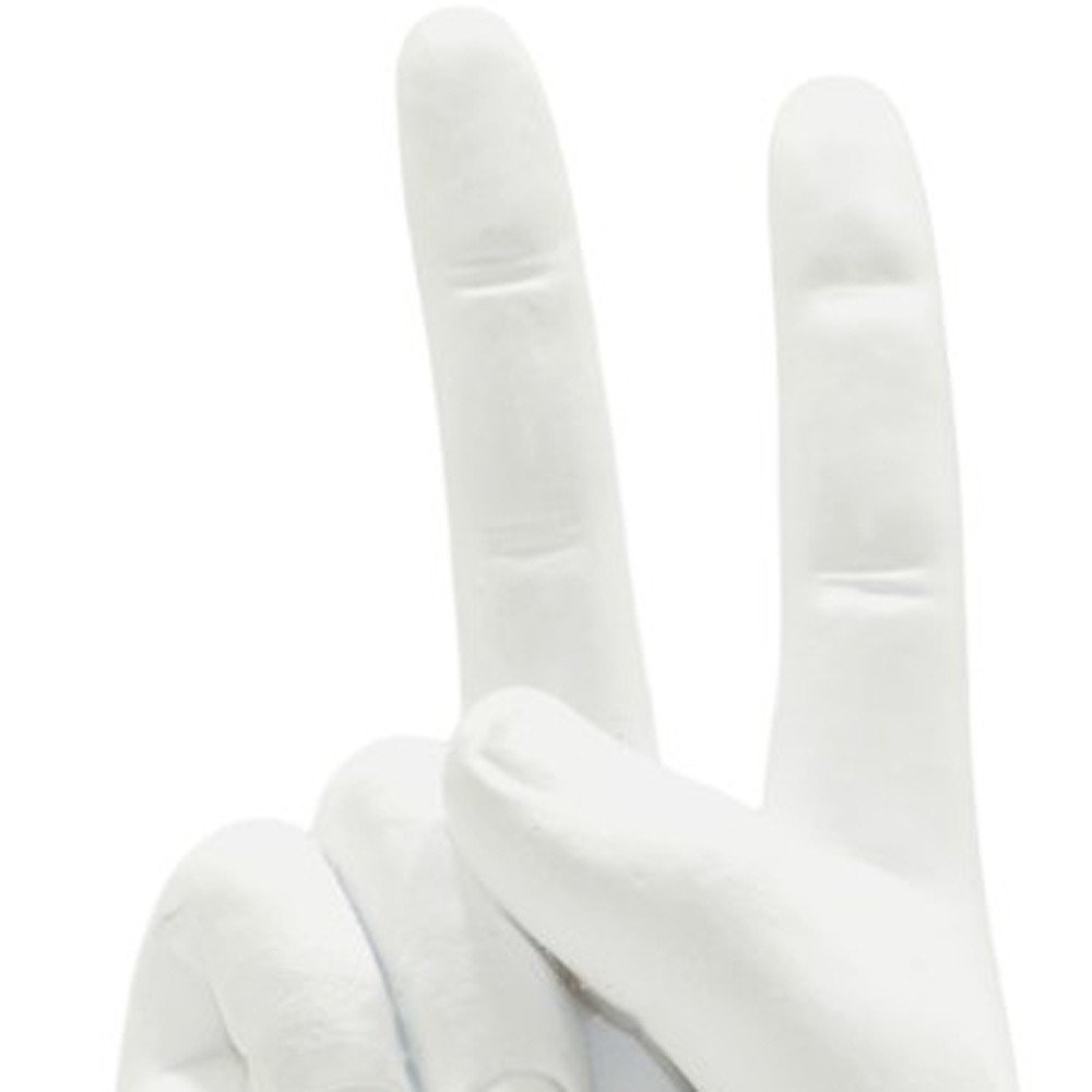 6" White Resin Hand Tabletop Sculpture HomeRoots