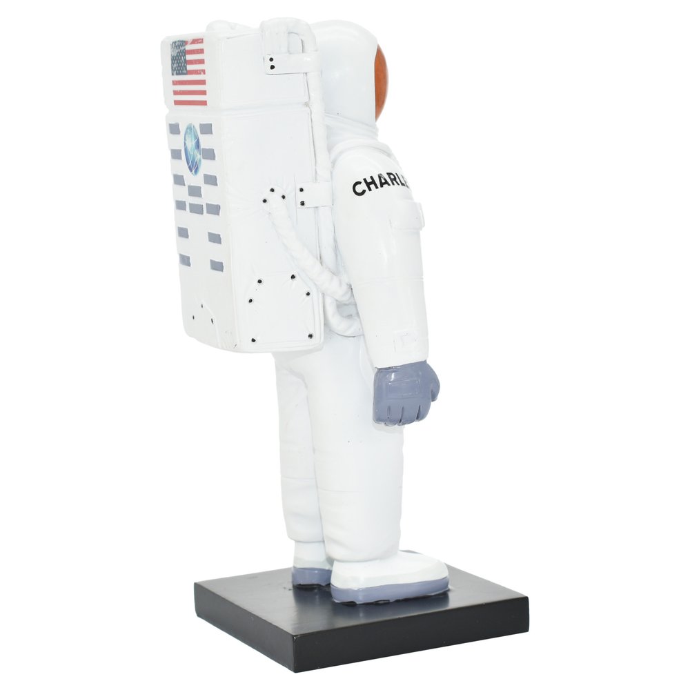 6" White Resin USA Astronaut Tabletop Sculpture HomeRoots