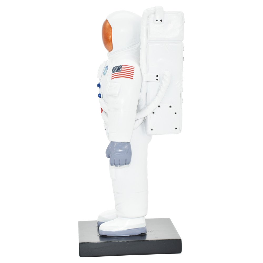 6" White Resin USA Astronaut Tabletop Sculpture HomeRoots
