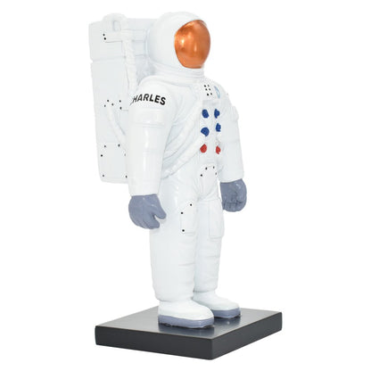 6" White Resin USA Astronaut Tabletop Sculpture HomeRoots