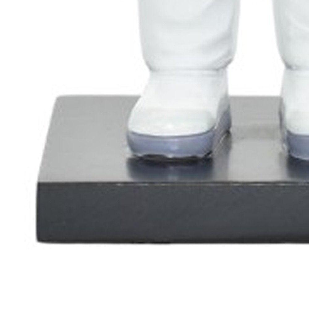 6" White Resin USA Astronaut Tabletop Sculpture HomeRoots