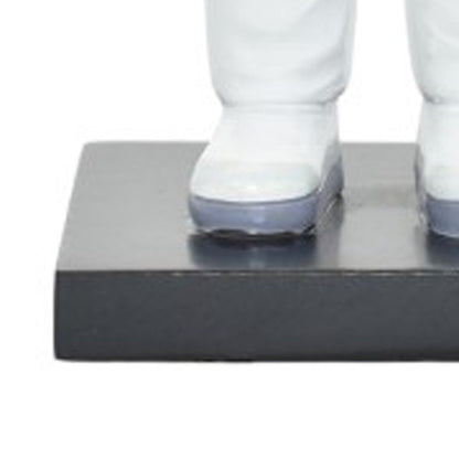 6" White Resin USA Astronaut Tabletop Sculpture HomeRoots