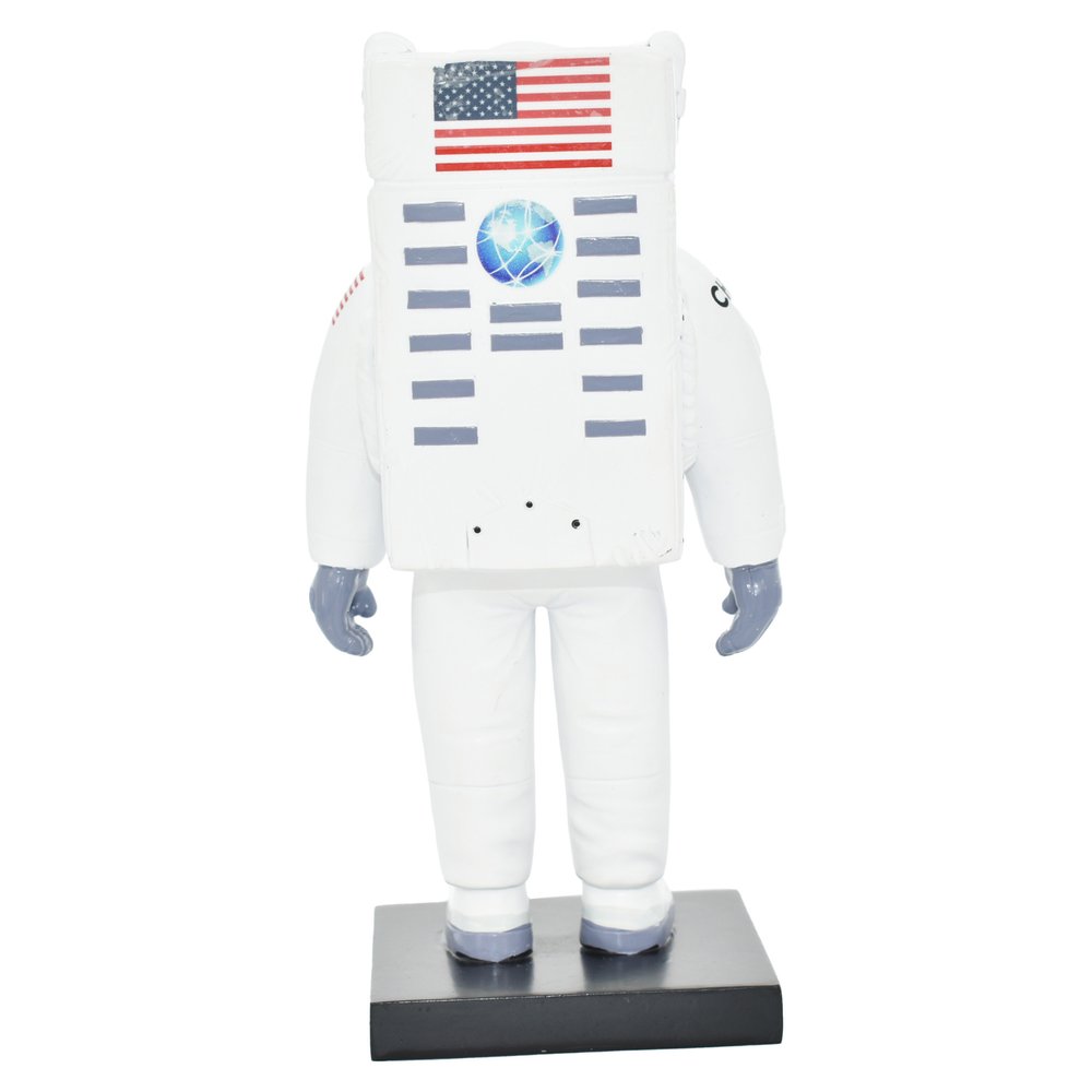 6" White Resin USA Astronaut Tabletop Sculpture HomeRoots