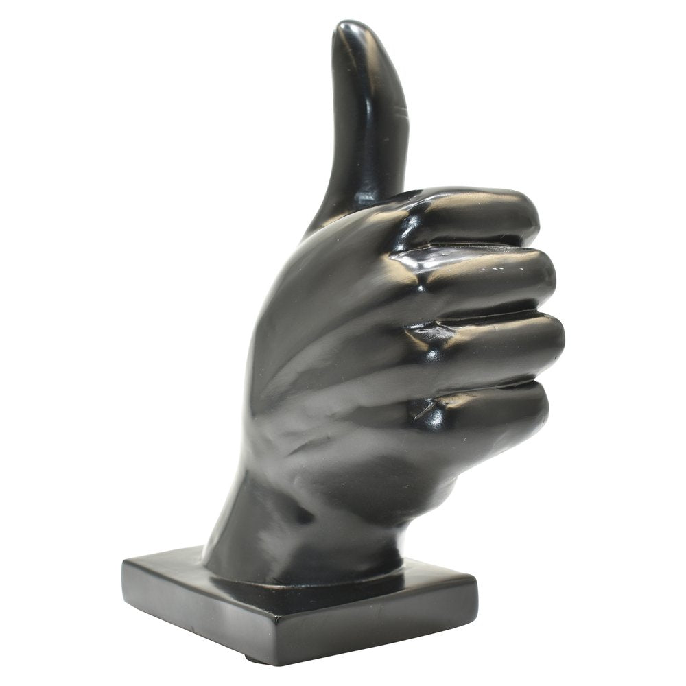 6" Black Resin Hand Tabletop Sculpture HomeRoots