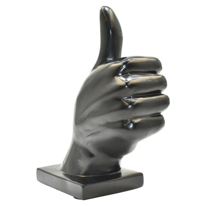 6" Black Resin Hand Tabletop Sculpture HomeRoots