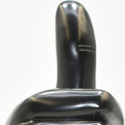 6" Black Resin Hand Tabletop Sculpture HomeRoots