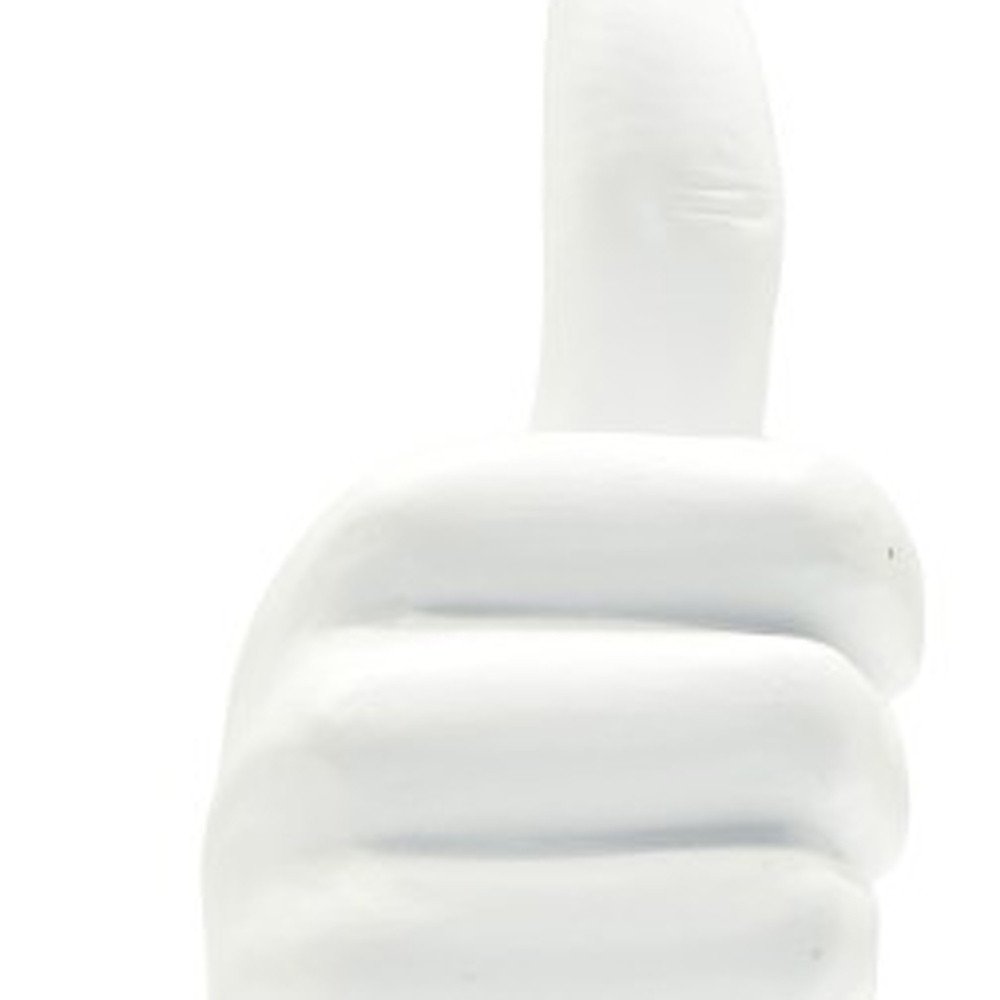 6" White Resin Hand Tabletop Sculpture HomeRoots