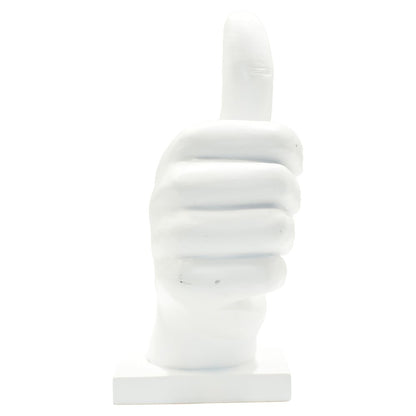 6" White Resin Hand Tabletop Sculpture HomeRoots
