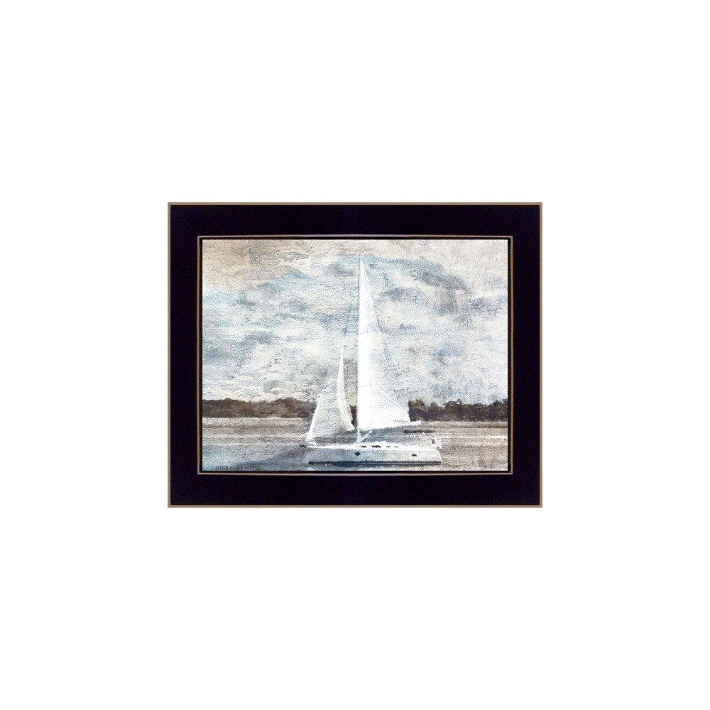 Set Of Two "The Ocean Blues" Black Framed Wall Art HomeRoots