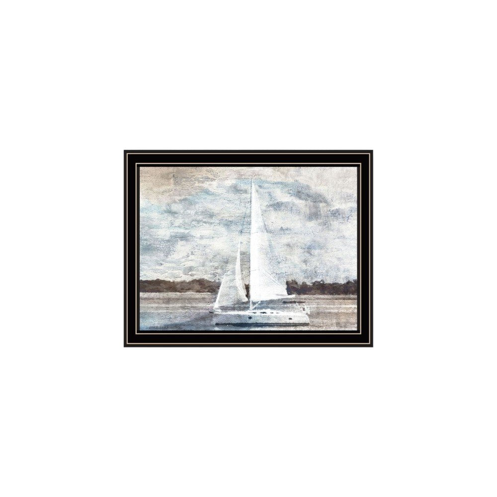 Set Of Two "The Ocean Blues" Black Framed Wall Art HomeRoots