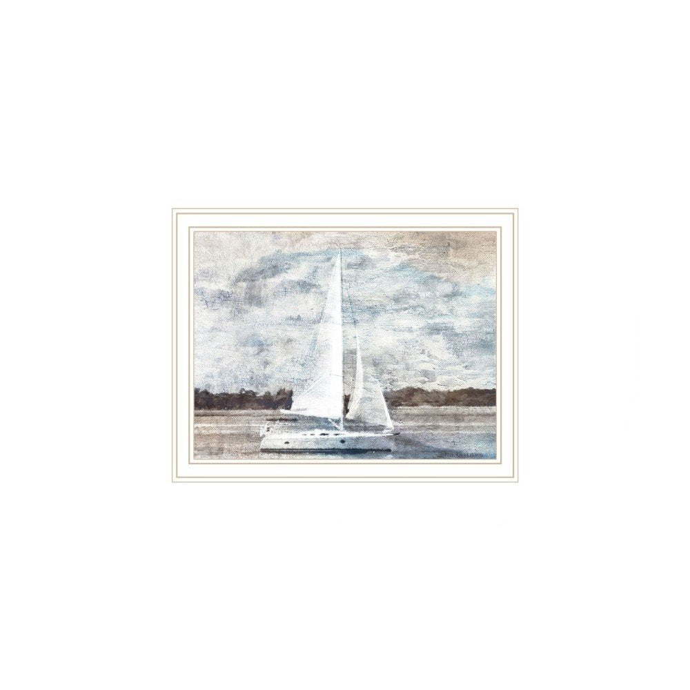 Set Of Two "The Ocean Blues" White Framed Wall Art — view 5