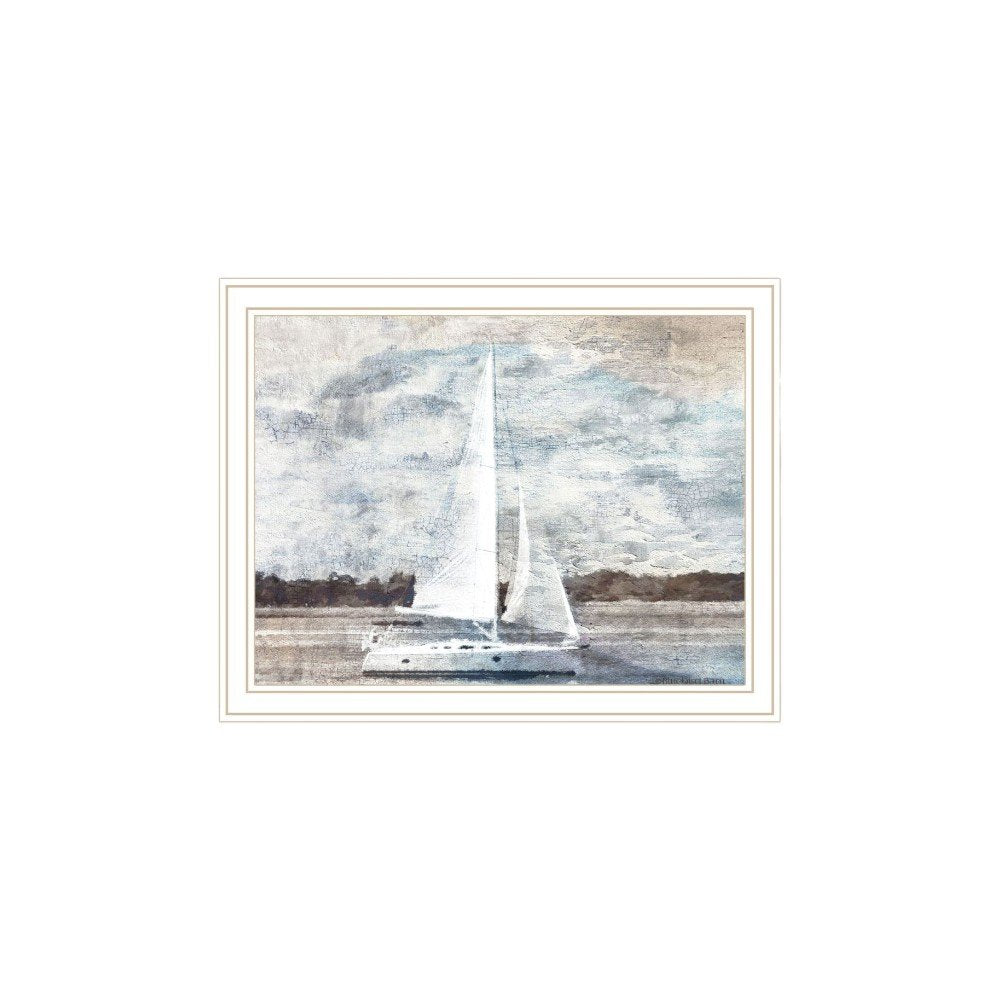 Set Of Two "Sunny Days at the Pier" White Framed Wall Art HomeRoots