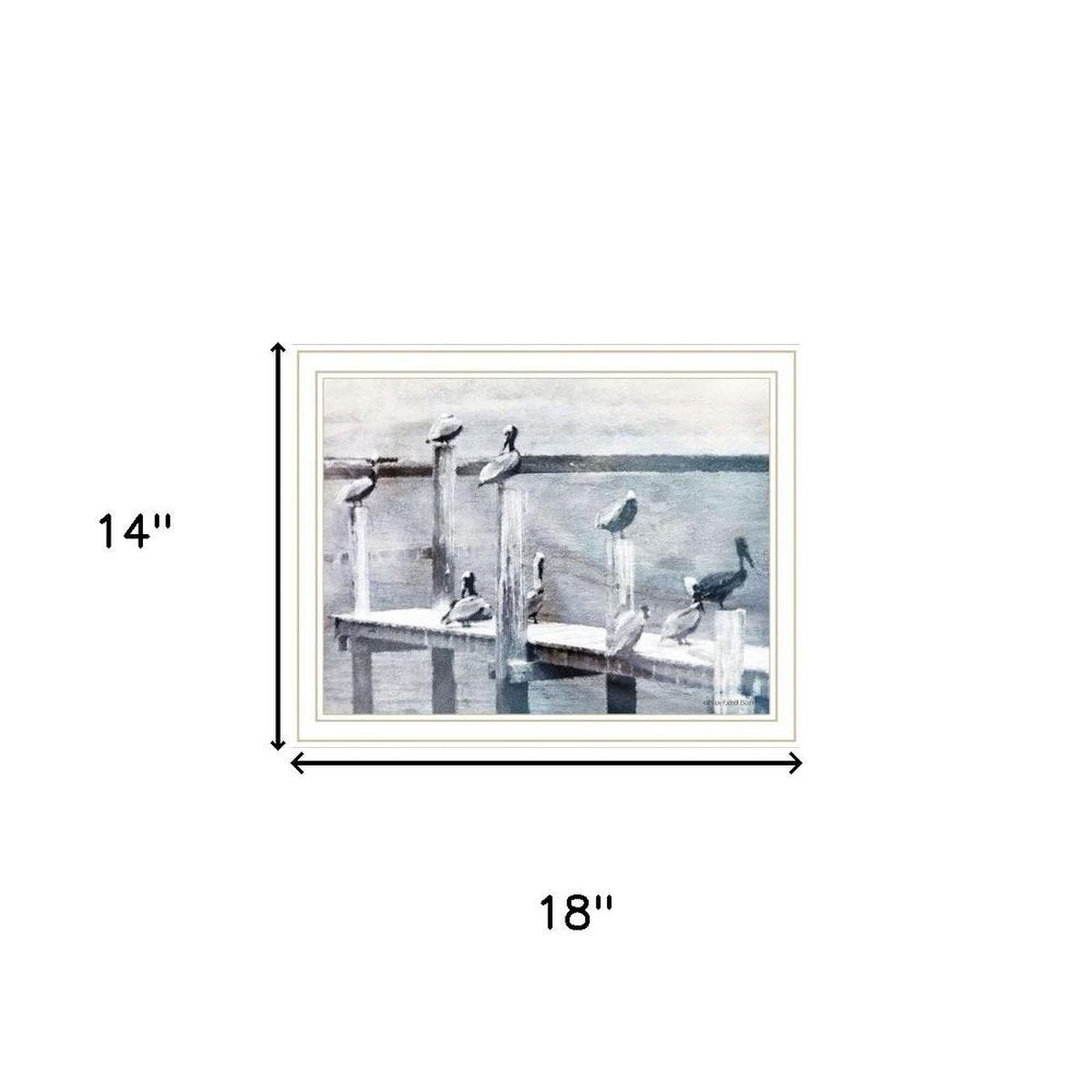 Set Of Two "Sunny Days at the Pier" White Framed Wall Art — view 7
