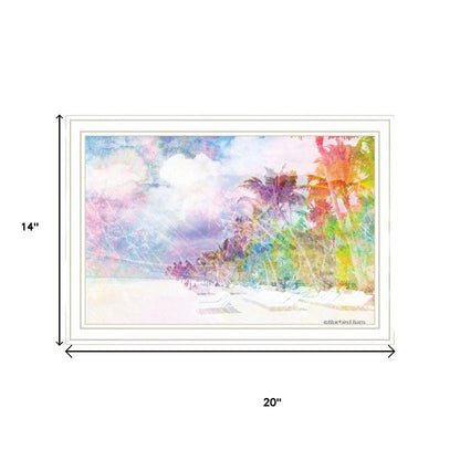 Set Of Two Rainbow Beachside White Framed Wall Art HomeRoots