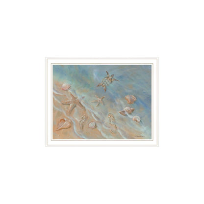 Set Of Two "Seashore Stars" White Framed Wall Art HomeRoots