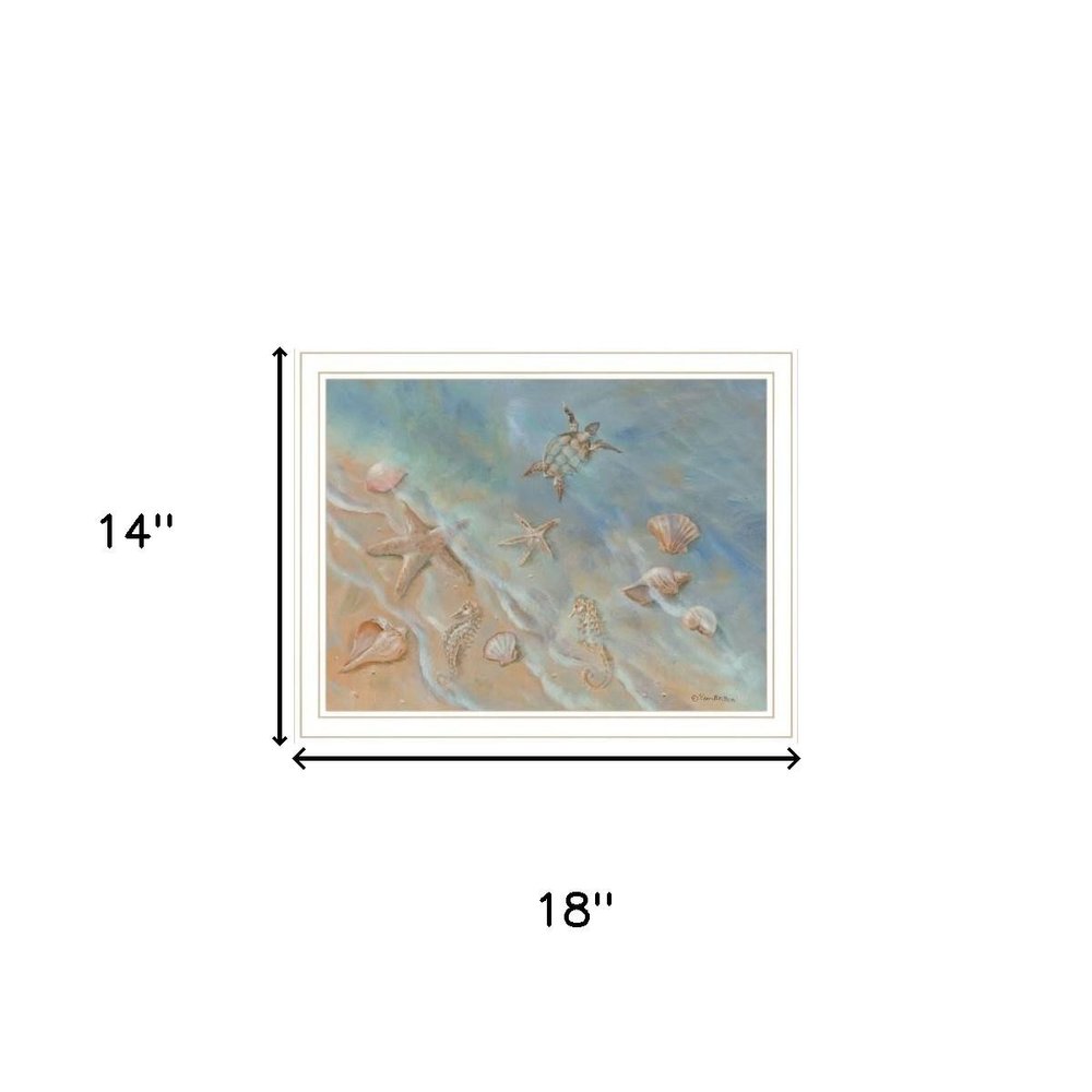 Set Of Two "Seashore Stars" White Framed Wall Art HomeRoots
