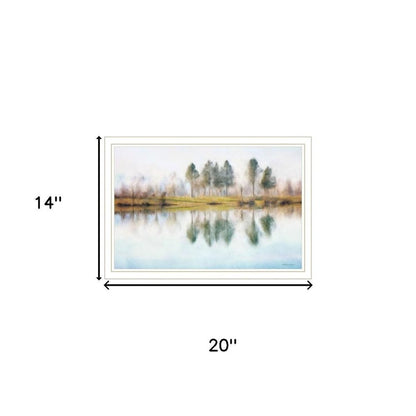 Set Of Two Peaceful Lake Reflection White Framed Wall Art HomeRoots