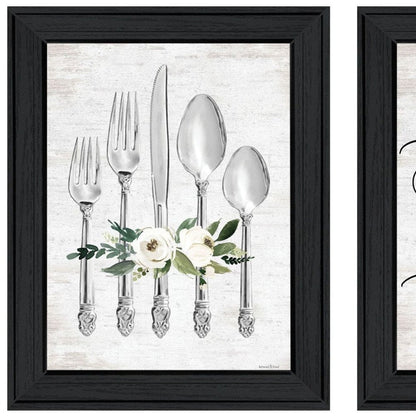Set Of Two Ready to Dine Humor Black Framed Wall Art HomeRoots