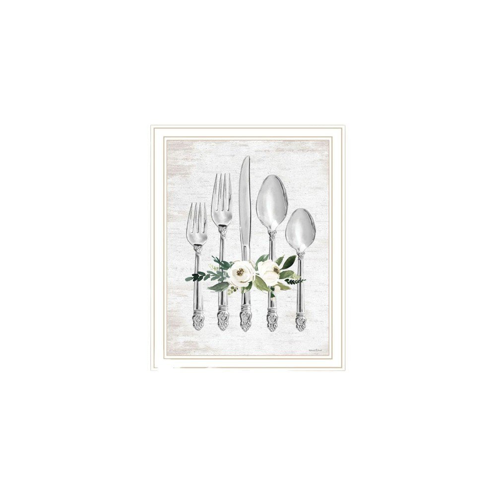 Set Of Two Ready to Dine Humor White Framed Wall Art — view 3