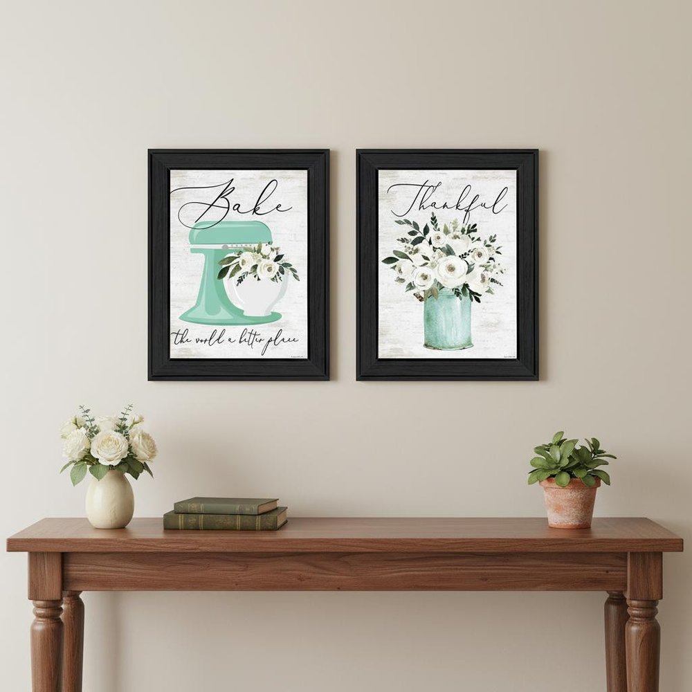 Set Of Two A Better Batter Black Framed Wall Art HomeRoots