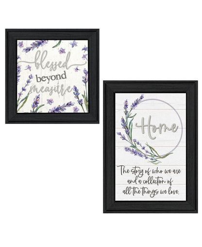 Set Of Two "My Families Story" Black Framed Wall Art HomeRoots