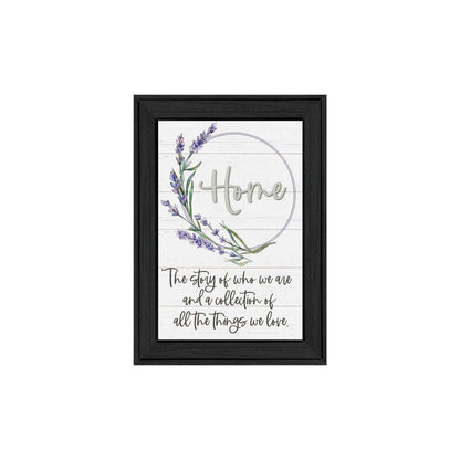 Set Of Two "My Families Story" Black Framed Wall Art HomeRoots