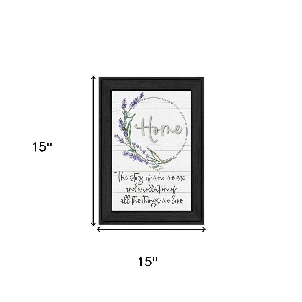 Set Of Two "My Families Story" Black Framed Wall Art HomeRoots