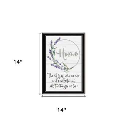 Set Of Two "My Families Story" Black Framed Wall Art HomeRoots