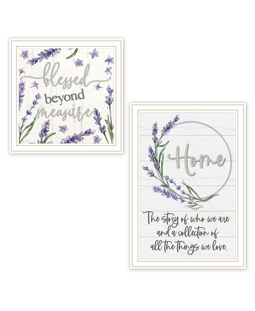 Set Of Two "My Families Story" White Framed Wall Art — view 1