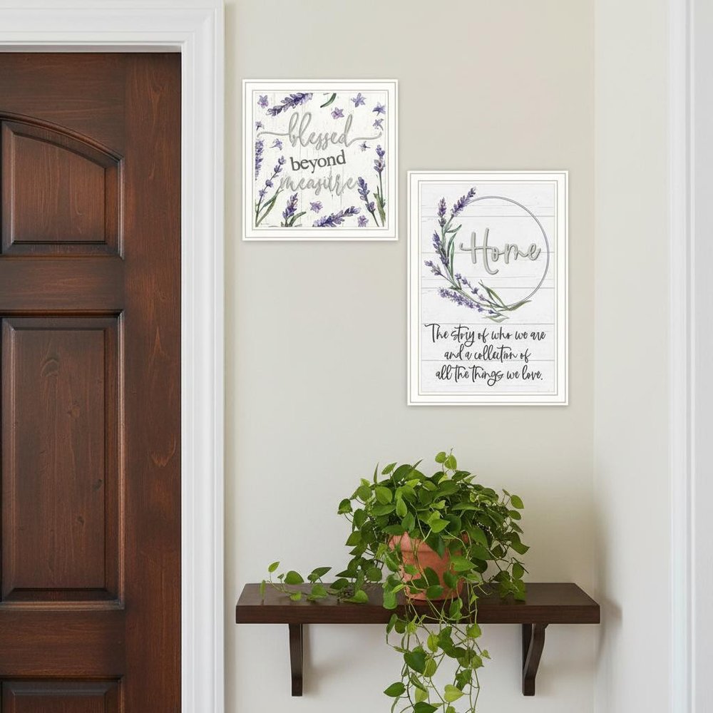 Set Of Two "My Families Story" White Framed Wall Art HomeRoots