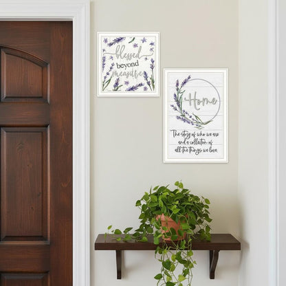 Set Of Two "My Families Story" White Framed Wall Art HomeRoots