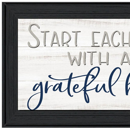 Set Of Two "Grateful Heart" Black Framed Wall Art HomeRoots