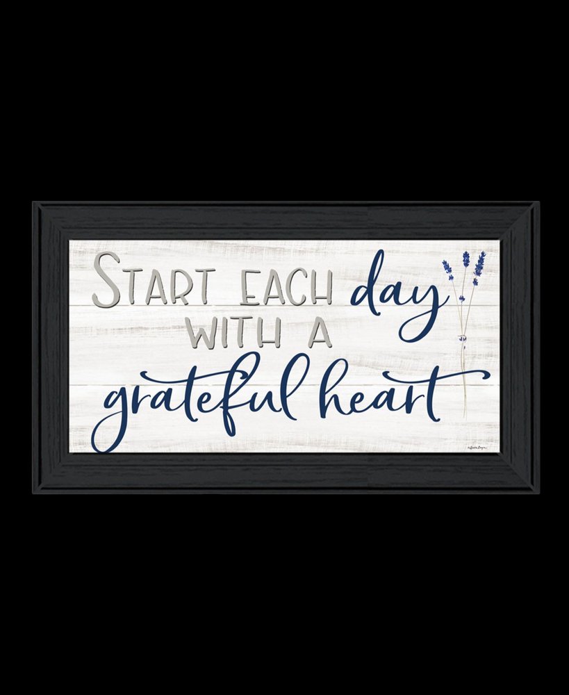 Set Of Two "Grateful Heart" Black Framed Wall Art — view 5