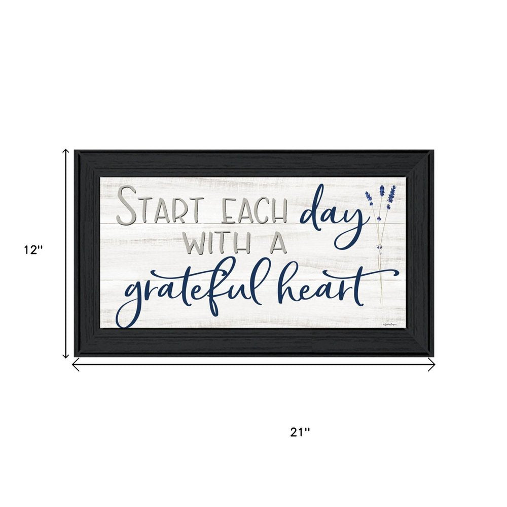 Set Of Two "Grateful Heart" Black Framed Wall Art — view 7