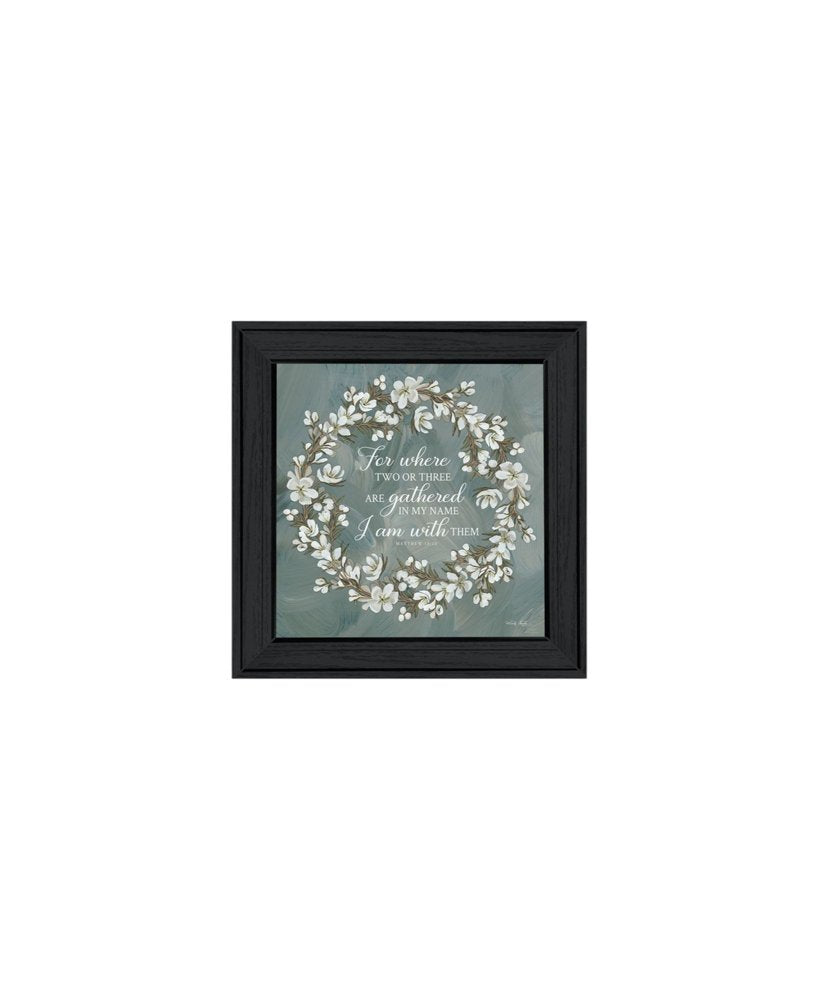 Set Of Three "Pray More And Worry Less" Black Framed Wall Art HomeRoots