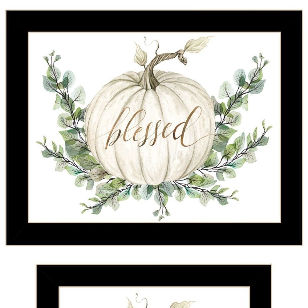 Set Of Two "Gather And Give" Black Framed Wall Art — view 3