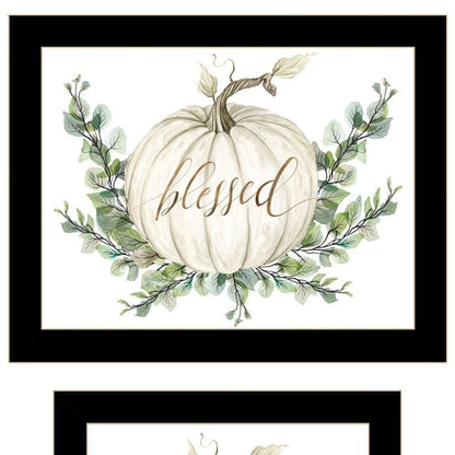 Set Of Two "Gather And Give" Black Framed Wall Art HomeRoots