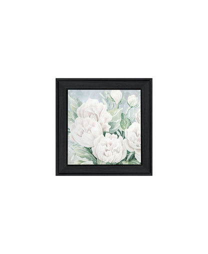 Set Of Two "Peaceful Pastel Peonies" Black Framed Wall Art HomeRoots