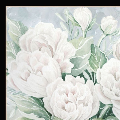 Set Of Two "Peaceful Pastel Peonies" Black Framed Wall Art HomeRoots