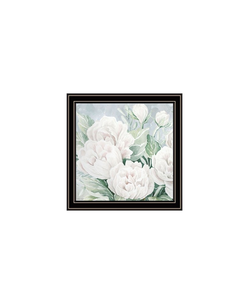 Set Of Two "Peaceful Pastel Peonies" Black Framed Wall Art HomeRoots