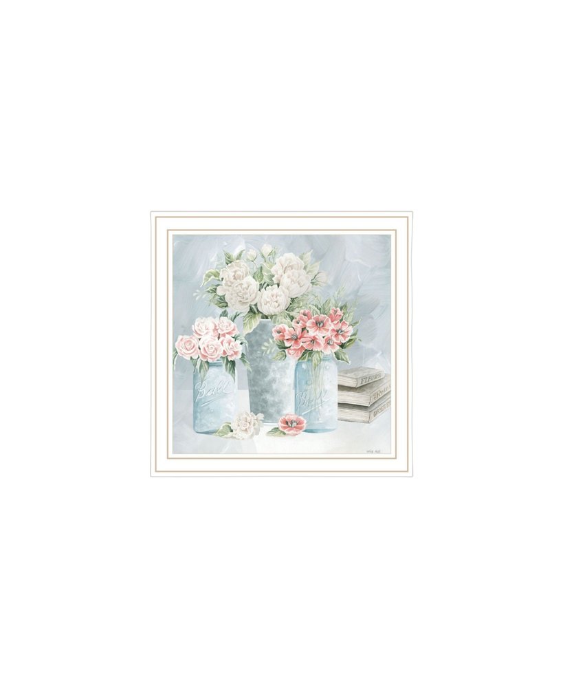 Set Of Two "Peaceful Pastel Peonies" White Framed Wall Art HomeRoots