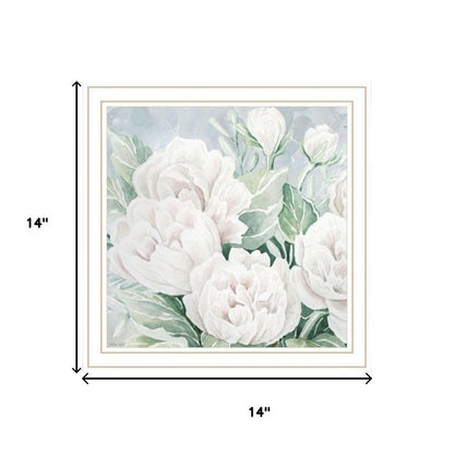 Set Of Two "Peaceful Pastel Peonies" White Framed Wall Art HomeRoots