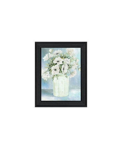 Set Of Two "Country Crock of Florals and Berries" Black Framed Wall Art HomeRoots