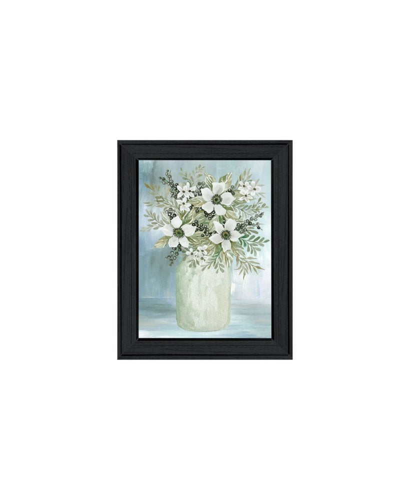 Set Of Two "Country Crock of Florals and Berries" Black Framed Wall Art HomeRoots