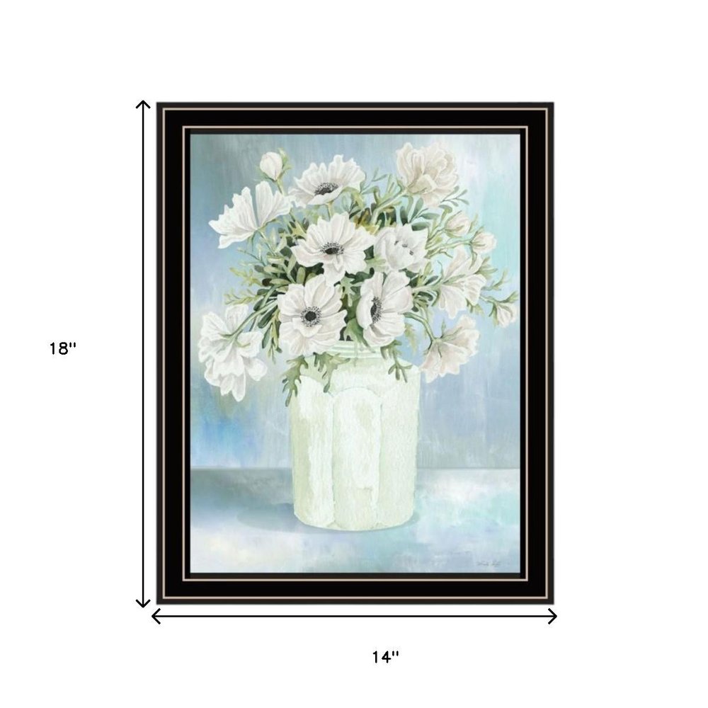 Set Of Two "Country Crock of Florals and Berries" Black Framed Wall Art HomeRoots
