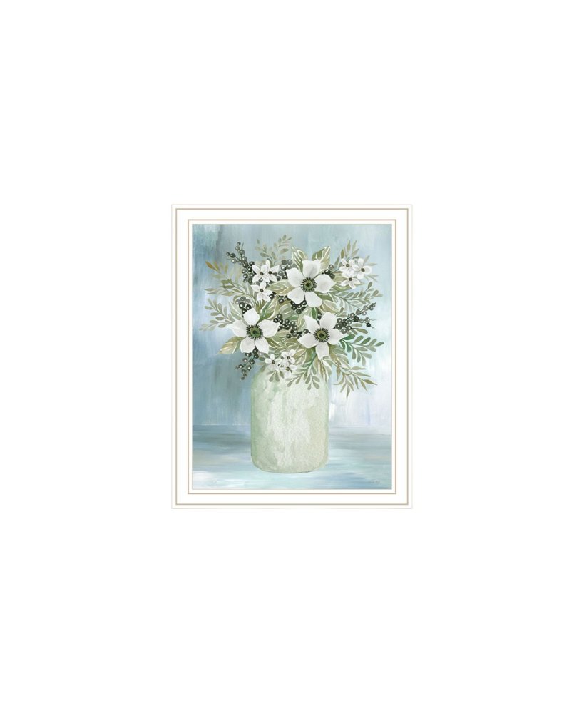 Set Of Two "Country Crock of Florals and Berries" White Framed Wall Art HomeRoots