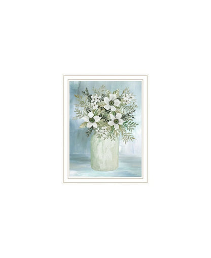 Set Of Two "Country Crock of Florals and Berries" White Framed Wall Art HomeRoots