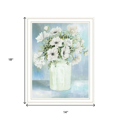 Set Of Two "Country Crock of Florals and Berries" White Framed Wall Art HomeRoots