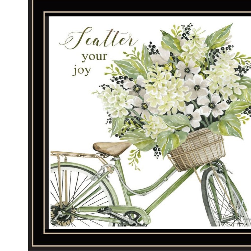 Set Of Two Get on Your Bike and Scatter Your Joy Black Framed Wall Art — view 2